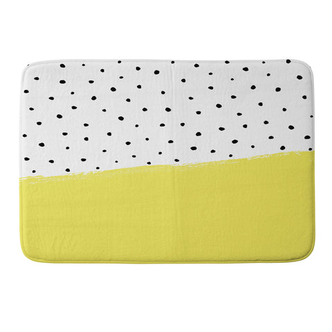 Kelly Haines Citron Dots Memory Foam Bath Mat