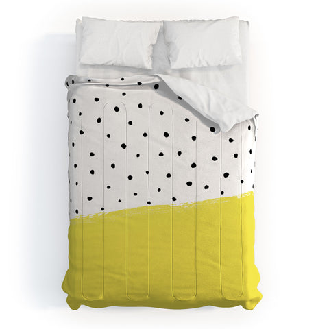Kelly Haines Citron Dots Comforter