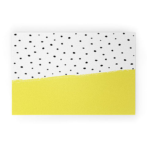 Kelly Haines Citron Dots Welcome Mat