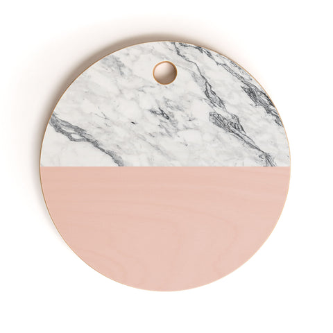 Kelly Haines Color Block Marble Cutting Board Round