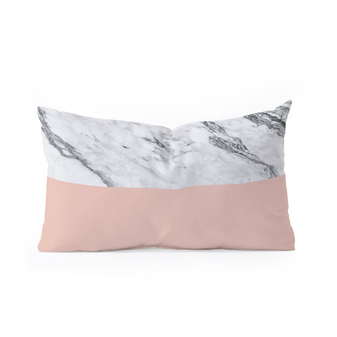Kelly Haines Color Block Marble Oblong Throw Pillow