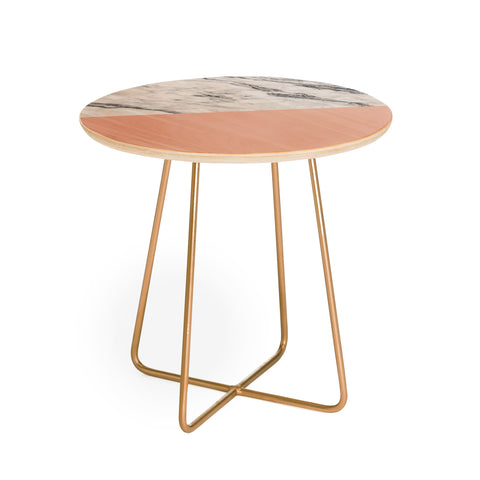 Kelly Haines Color Block Marble Round Side Table