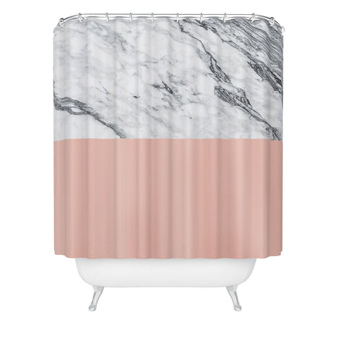 Kelly Haines Color Block Marble Shower Curtain