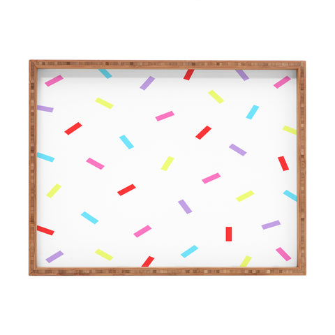Kelly Haines Colorful Confetti Rectangular Tray