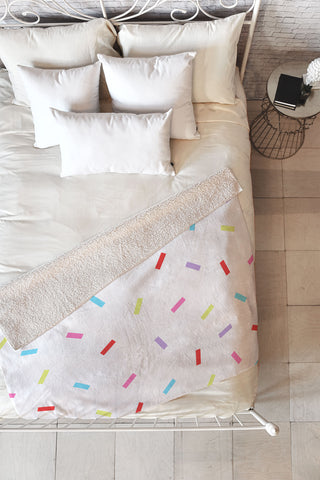 Kelly Haines Colorful Confetti Fleece Throw Blanket