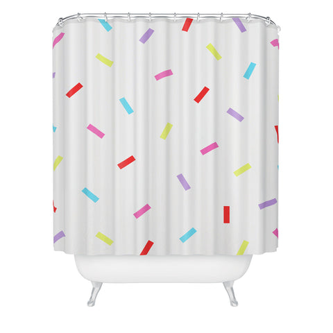 Kelly Haines Colorful Confetti Shower Curtain