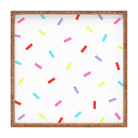 Kelly Haines Colorful Confetti Square Tray