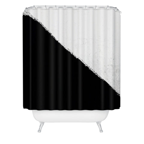 Kelly Haines Concrete Black Paint Shower Curtain