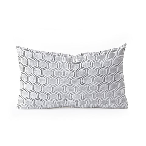 Kelly Haines Concrete Hexagons Oblong Throw Pillow
