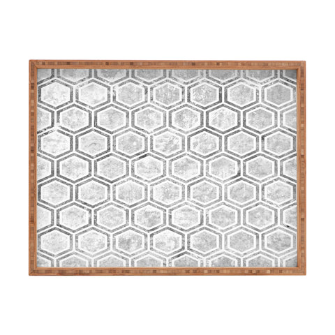 Kelly Haines Concrete Hexagons Rectangular Tray