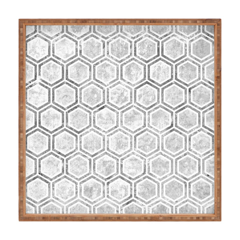 Kelly Haines Concrete Hexagons Square Tray