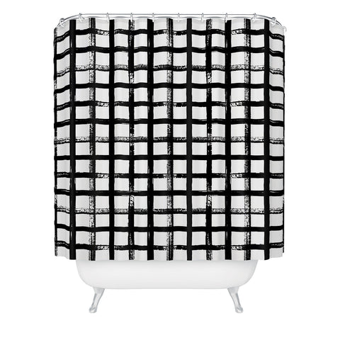 Kelly Haines Distressed Gingham Shower Curtain