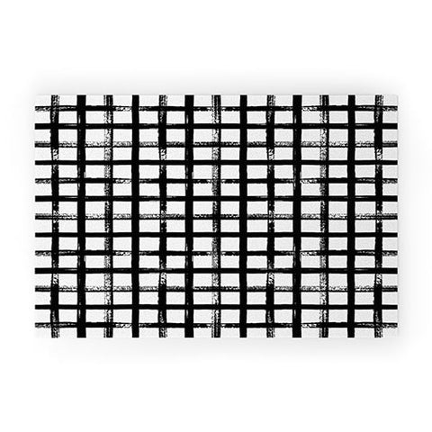 Kelly Haines Distressed Gingham Welcome Mat