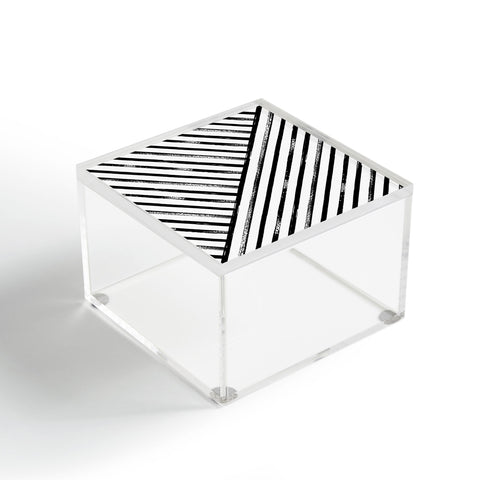 Kelly Haines Geometric Stripe Pattern Acrylic Box