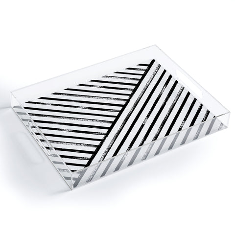 Kelly Haines Geometric Stripe Pattern Acrylic Tray