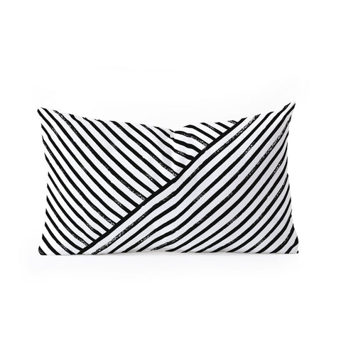 Kelly Haines Geometric Stripe Pattern Oblong Throw Pillow