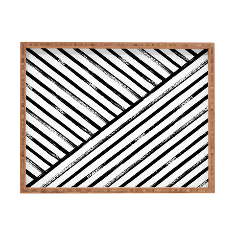 Kelly Haines Geometric Stripe Pattern Rectangular Tray