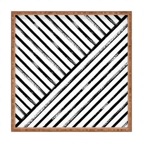 Kelly Haines Geometric Stripe Pattern Square Tray