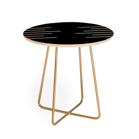 Kelly Haines Geometric Stripes Round Side Table
