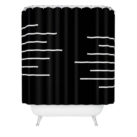 Kelly Haines Geometric Stripes Shower Curtain