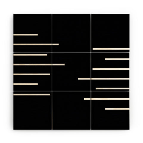 Kelly Haines Geometric Stripes Wood Wall Mural