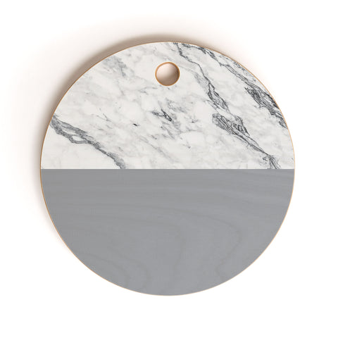 Kelly Haines Gray Marble Cutting Board Round