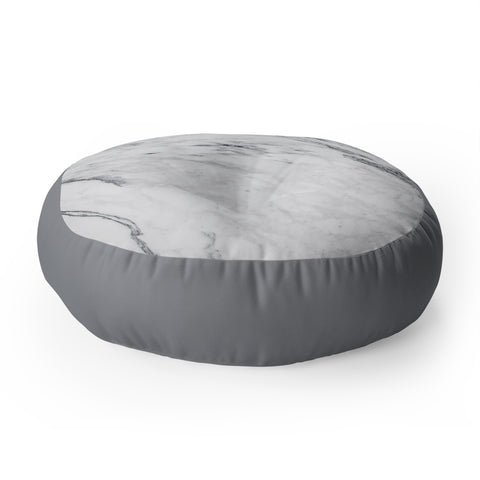 Kelly Haines Gray Marble Floor Pillow Round
