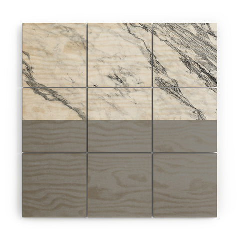 Kelly Haines Gray Marble Wood Wall Mural