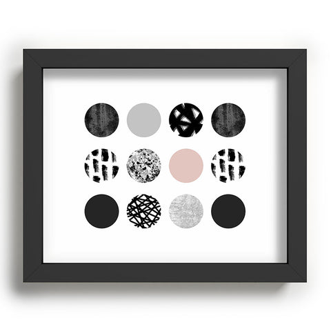 Kelly Haines Mixed Media Dots Recessed Framing Rectangle