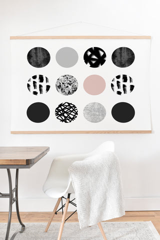 Kelly Haines Mixed Media Dots Art Print And Hanger