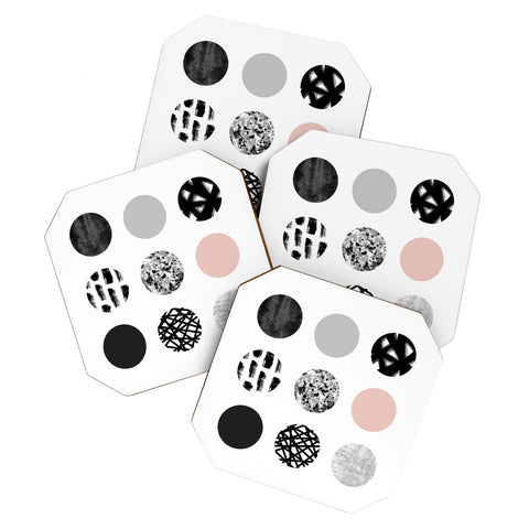 Kelly Haines Mixed Media Dots Coaster Set