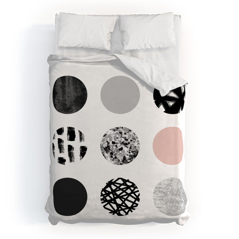 Kelly Haines Mixed Media Dots Duvet Cover