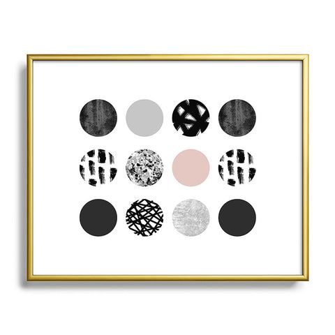 Kelly Haines Mixed Media Dots Metal Framed Art Print