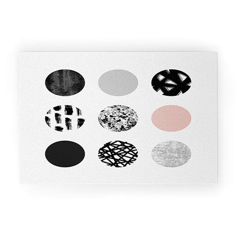 Kelly Haines Mixed Media Dots Welcome Mat