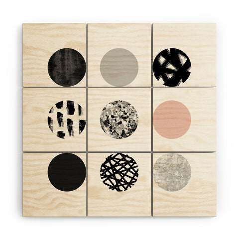 Kelly Haines Mixed Media Dots Wood Wall Mural