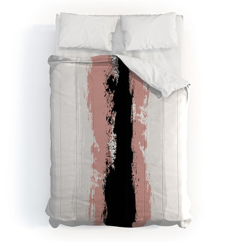Kelly Haines Mixed Paint Stripes Comforter