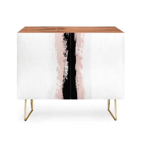 Kelly Haines Mixed Paint Stripes Credenza