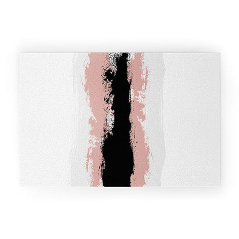 Kelly Haines Mixed Paint Stripes Welcome Mat