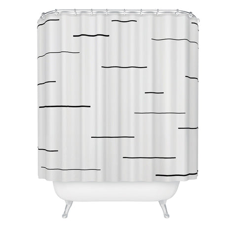 Kelly Haines Modern Lines Shower Curtain