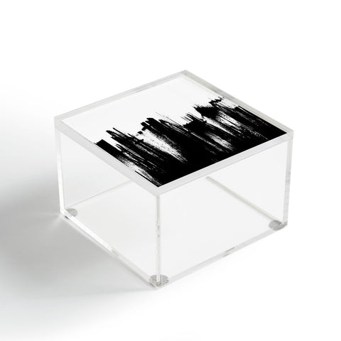 Kelly Haines Monochrome Brushstrokes Acrylic Box