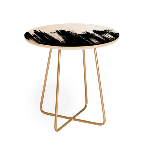 Kelly Haines Monochrome Brushstrokes Round Side Table