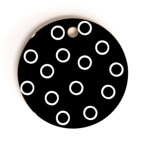 Kelly Haines Monochrome Circles Cutting Board Round