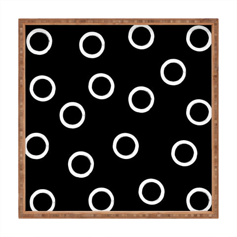 Kelly Haines Monochrome Circles Square Tray