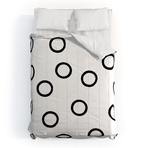 Kelly Haines Monochrome Circles V2 Comforter