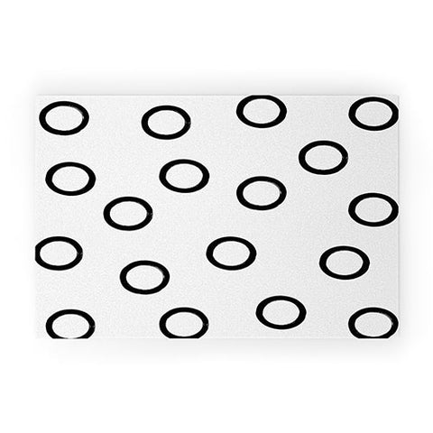 Kelly Haines Monochrome Circles V2 Welcome Mat