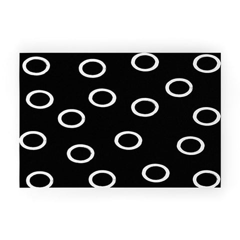 Kelly Haines Monochrome Circles Welcome Mat