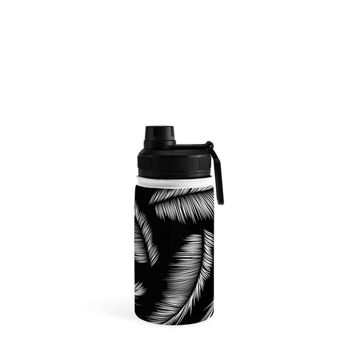 Kelly Haines Monochrome Palm Leaves Water Bottle