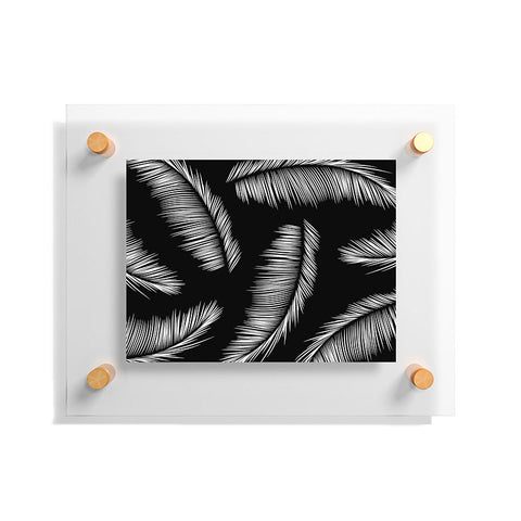Kelly Haines Monochrome Palm Leaves Floating Acrylic Print