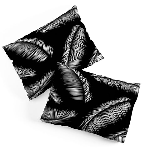 Kelly Haines Monochrome Palm Leaves Pillow Shams