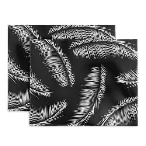 Kelly Haines Monochrome Palm Leaves Placemat